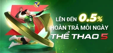 hoàn trả mỗi ngày thể thao 5 lên đến 0.38%