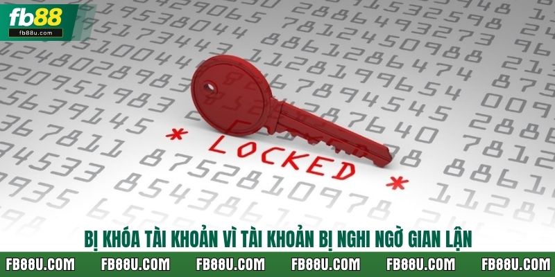 Bị khóa tài khoản vì tài khoản bị nghi ngờ gian lận