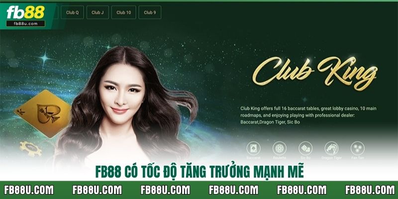 FB88 có tốc độ tăng trưởng mạnh mẽ